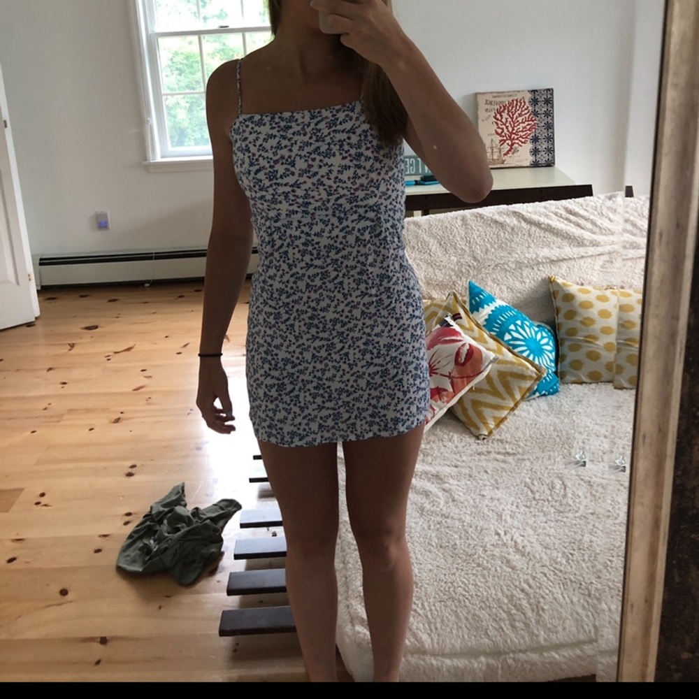 Spaghetti strap and tied dress